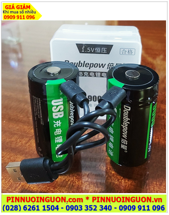 DoublePow HR20, Pin sạc 1.5v cổng USB DoublePow HR20 D9000mWh /Hộp 2viên kèm Cáp sạc